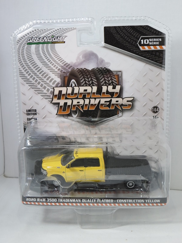 Greenlight 1:64 Ram 3500 Tradesman Dually Flatbed 2020 Construction Yellow