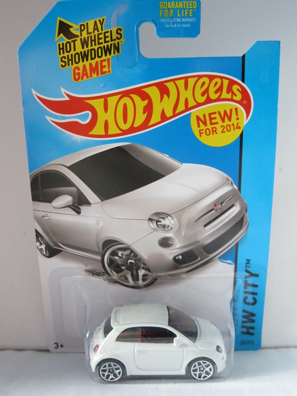 hot wheels fiat 500 white