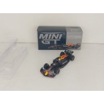 Mini GT 1:64 Oracle Red Bull Racing RB18 #1 Max Verstappen Winner Abu Dhabi 2022