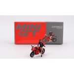 Mini GT 1:64 Ducatie Panigale V4 S with Ducati Girl red black