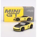 Mini GT 1:64 Nissan Z LB Nation Works 2024 LHD ikazuchi yellow