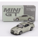 Mini GT 1:64 Nissan Skyline GT-R (R34) V-Spec II Nür millenium jade 2002 LHD