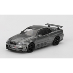 Mini GT 1:64 Nissan Skyline GT-R (R34) NISMO BNR34 CRS RHD dark metal gray