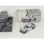 Pop Race 1:64 Nissan Skyline GT-R V8 Drift Hakosuka silver chrome