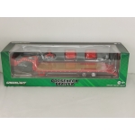 Greenlight 1:64 Gooseneck Trailer red with red and white conspicuity stripes