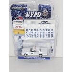 Greenlight 1:64 Chevrolet Caprice Auxiliary 1989 (NYPD) with NYPD Squad Number Decal Sheet