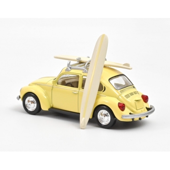 Norev Jet-car 1:43 Volkswagen Beetle 1303 1973 pastel yellow with Surfboards