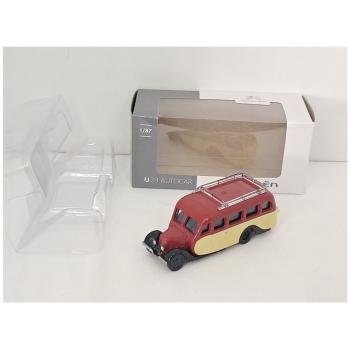 Norev 1:87 Citroen U23 Autocar 1947 red and yellow