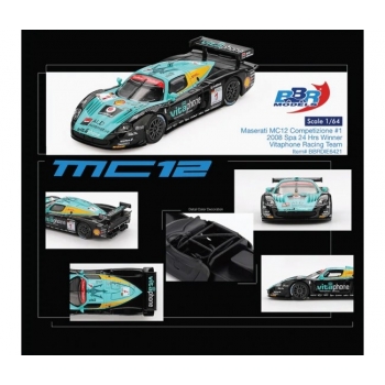BBR1:64 Maserati MC12 Competizione #1 Vitaphone Racing Team Winner Spa 2008