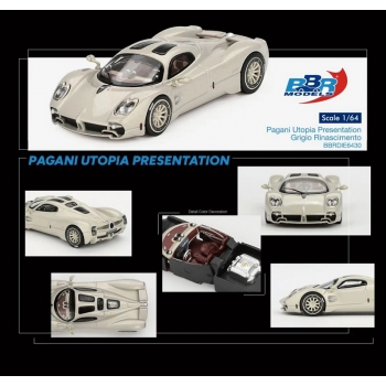 BBR 1:64 Pagani Utopia Presentation 2023 grigio rinascimento