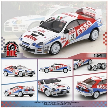 BM Creations 1:64 Toyota Celica ST205 #21 Esso Rallye Sanremo 1996