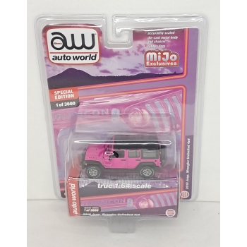 Auto World 1:64 Jeep Wrangler Unlimited 4x4 2018 pink