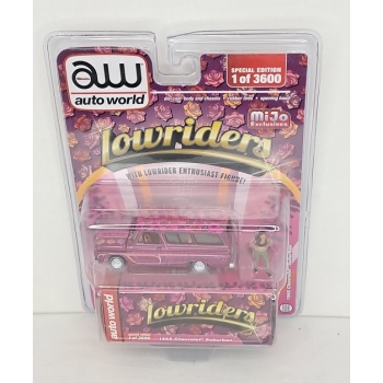 Auto World 1:64 Chevrolet Suburban Lowrider 1965 with figure