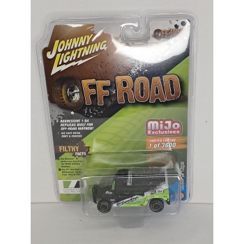 Johnny Lightning 1:64 Hummer H1 Wagon Rack Baja Racing black green