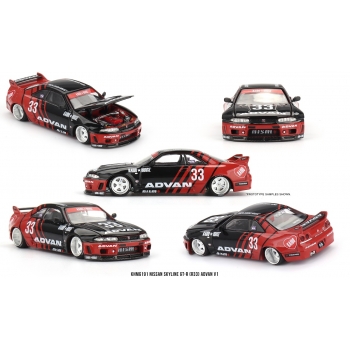 Mini GT 1:64 Nissan Skyline GT-R (R33) Kaido Works ADVAN