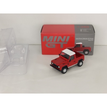 Mini GT 1:64 Land Rover Defender 90 Pickup LHD masai red