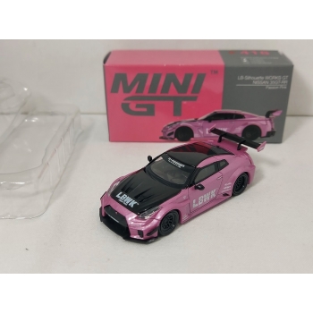 Mini GT 1:64 Lb Silhouette Works GT Nissan 35GT-RR Ver.2 LHD passion pink
