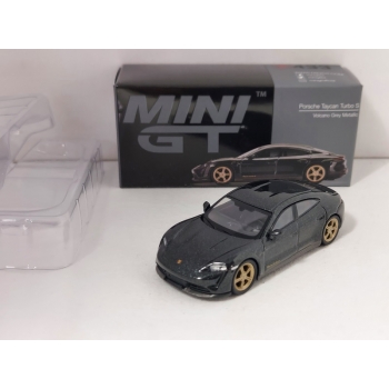 Mini GT 1:64 Porsche Taycan Turbo S LHD volcano grey