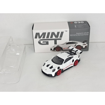 Mini GT 1:64 Porsche 911 (992) GT3 RS LHD white with pyro red