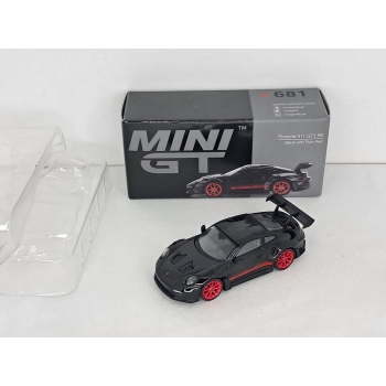 Mini GT 1:64 Porsche 911 (992) GT3 RS LHD black with pyro red