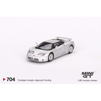 Mini Gt 1:64 Bugatti EB110 GT 1995 LHD grigio chiaro