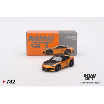 Mini GT 1:64 Nissan 400Z LB Nation Works 2024 RHD gold