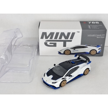 Mini Gt 1:64 Lamborghini Huracan STO 2023 RHD Bianco Asopo