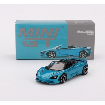 Mini GT 1:64 McLaren 750S Spider 2024 belize blue