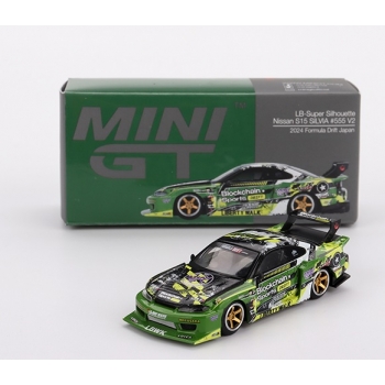 Mini GT 1:64 Nissan Silvia S15 LB-Super Silhouette #555 V2 Formula Drift Japan 2024 RHD