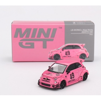 Mini GT 1:64 Fiat 595 Abarth LB-WORKS x Abas Works LHD 2024 Pink