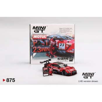 Mini GT 1:64 Nissan GT-R (R35) Nismo GT3 #23 Motul Autech Winner suzuka 2021 with Matsuda figure