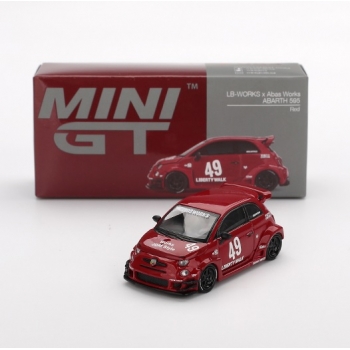 Mini GT 1:64 LB-Works  x Abas Works Abarth 595 LHD 2024 red