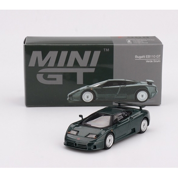 Mini GT 1:64 Bugatti EB110 GT 1995 LHD verde scuro