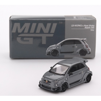 Mini GT 1:64 Fiat Abarth 595 LB-Works x Abas Works 2024 LHD grey