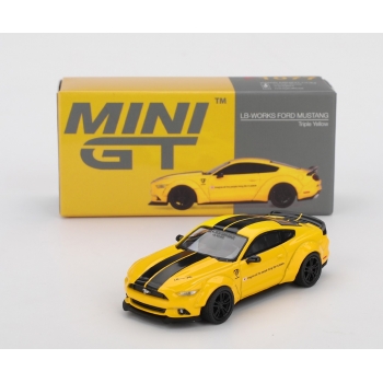 Mini GT 1:64 Ford Mustang LB Works2015 LHD triple yellow