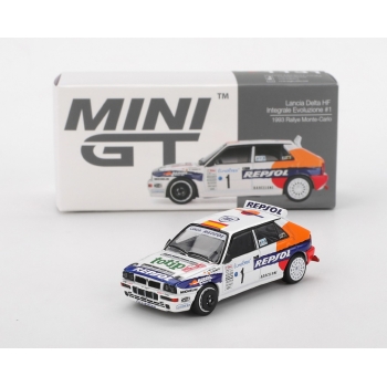 Mini GT 1:64 Lancia Delta HF Integrale Evoluzione #1 C.Sainz Rallye Monte Carlo 1993