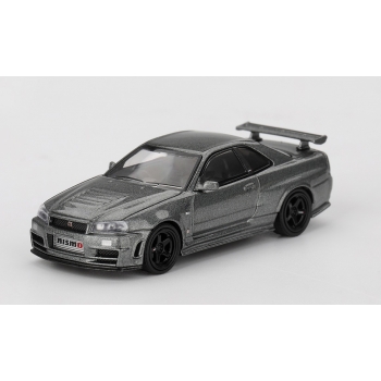 Mini GT 1:64 Nissan Skyline GT-R (R34) NISMO BNR34 CRS RHD dark metal gray