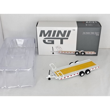 Mini GT 1:64 Car Hauler Trailer white