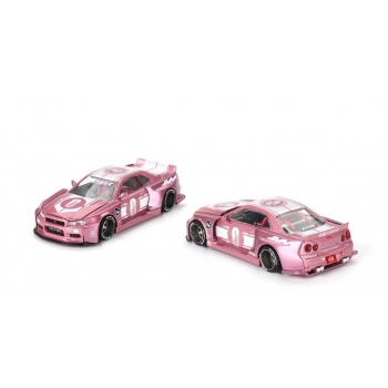 Mini GT 1:64 Nissan Skyline GT-R R34 Kaido Racing Factory V1 1999 pink