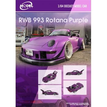 ModelModel 1:64 Porsche RWB 993 Rotana purple