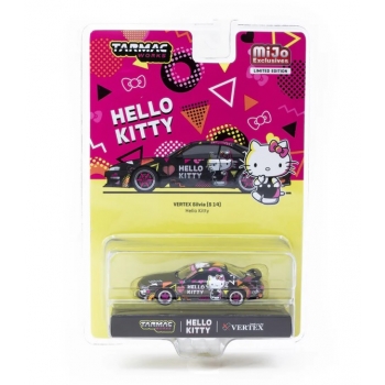 Tarmac 1:64 Vertex Nissan Silvia (S14) Hello Kitty Black Chrome USA Special Edition