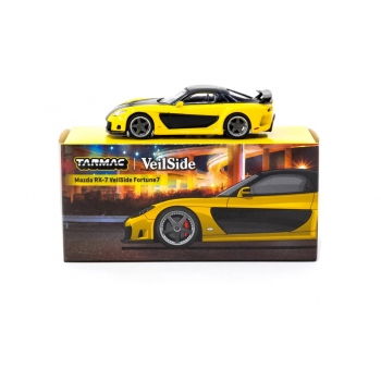 Tarmac 1:64 Mazda RX-7 VeilSide Fortune7 yellow black