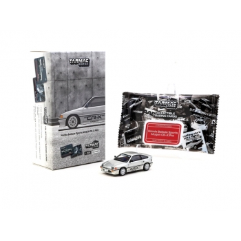 Tarmac 1:64 Honda Ballade Sports MUGEN CR-X PRO Silver with Tarmac Cards