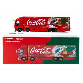 Tarmac 1:64 Mitsubishi Fuso Super Great Coca-Cola Santa Truck