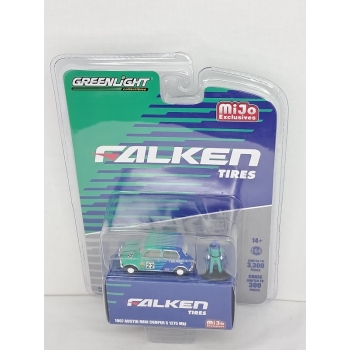 Greenlight 1:64 Austin Mini Cooper S 1275 MKI 1967 #22 Falken Tires with figure