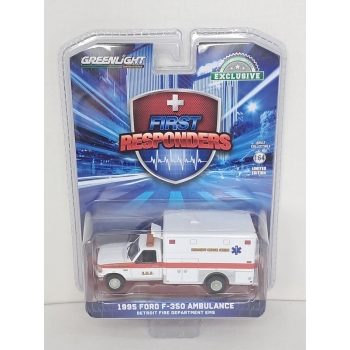 Greenlight 1:64 Ford F-350 Ambulance 1995 Detroit FD EMS