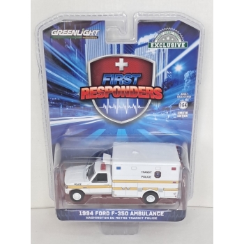 Greenlight 1:64 Ford F-350 Ambulance 1994 Washington DC Metro Transit Police