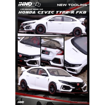 Inno 1:64 Honda Civic Type-R (FK8) white