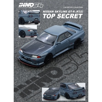 Inno 1:64 Top Secret Nissan R32 GT-R stealth grey