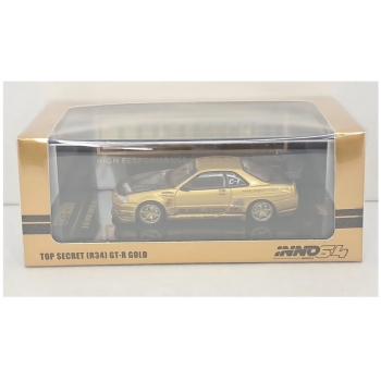 Inno 1:64 Nissan Skyline R34 GT-R Top Secret gold